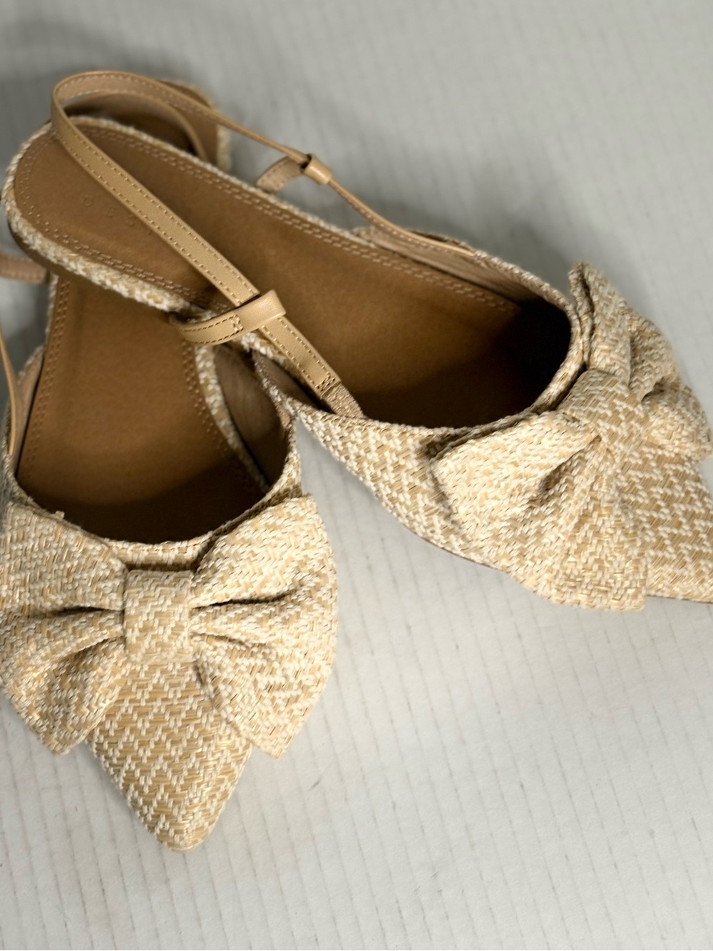 ASOS Flat Sling Back Texture Slip On Shoe Womens Size 5